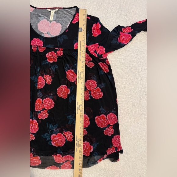 Matilda Jane Black Floral Rose Print Long Sleeve Tunic Top Women's XXL - Picture 12 of 16